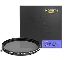 Amazon | KANI 82mm 可変NDフィルター HT PRO+ MC ND2-64 減光